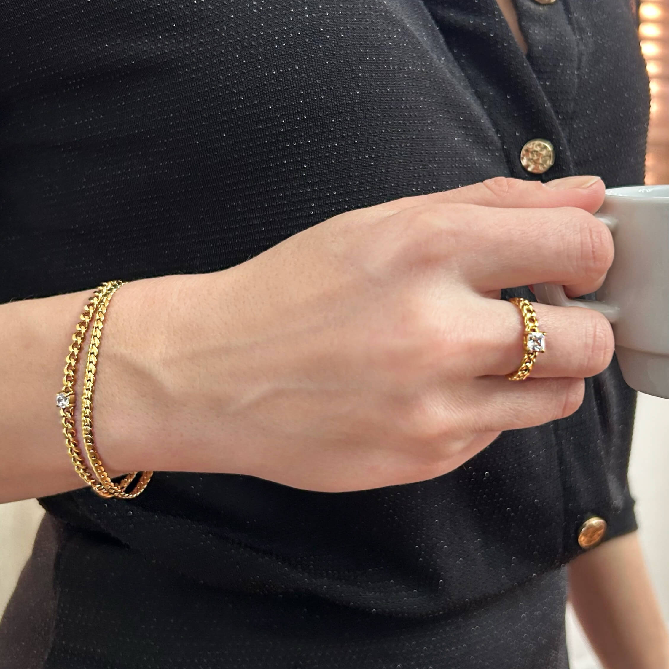 gold snake chain bracelet