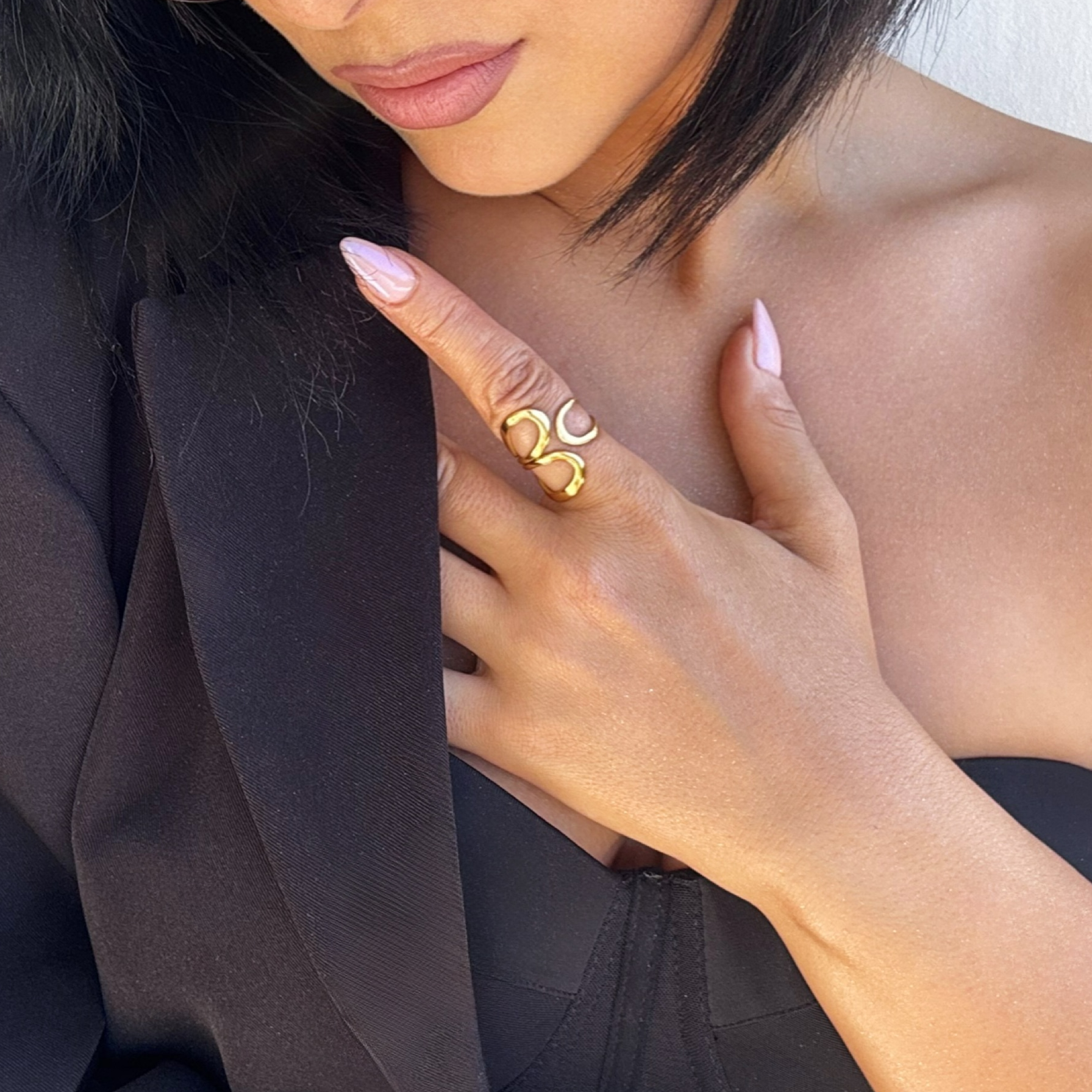 gold statement ring