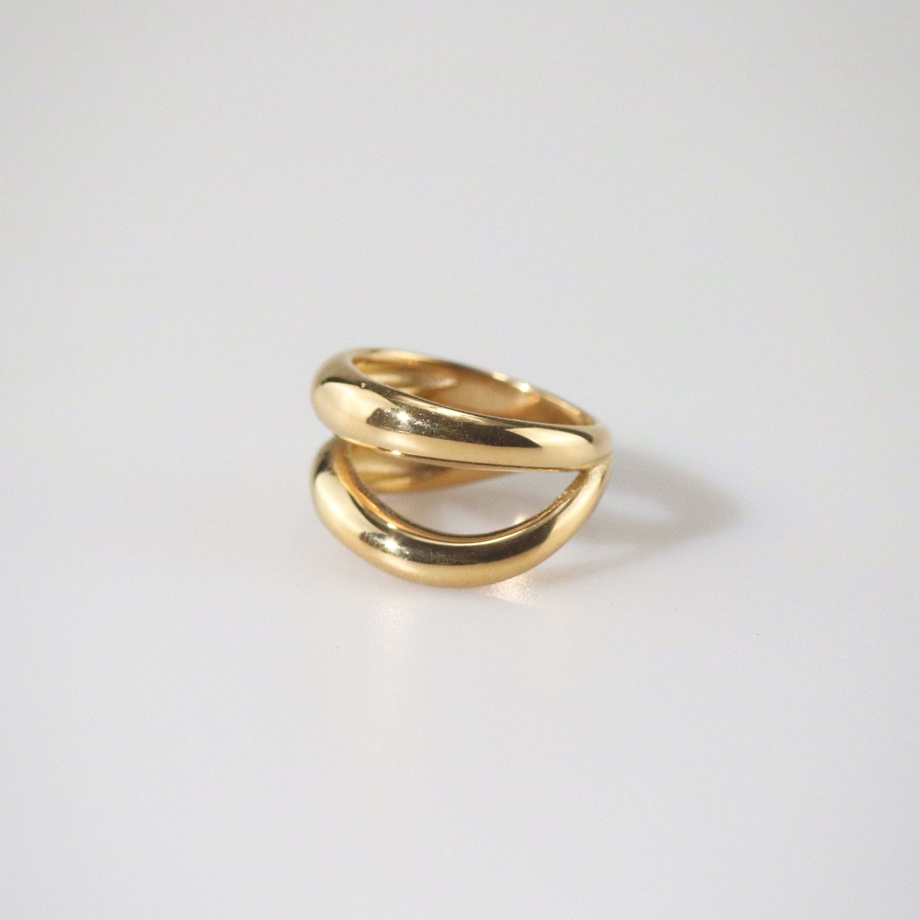 gold wave ring chunky