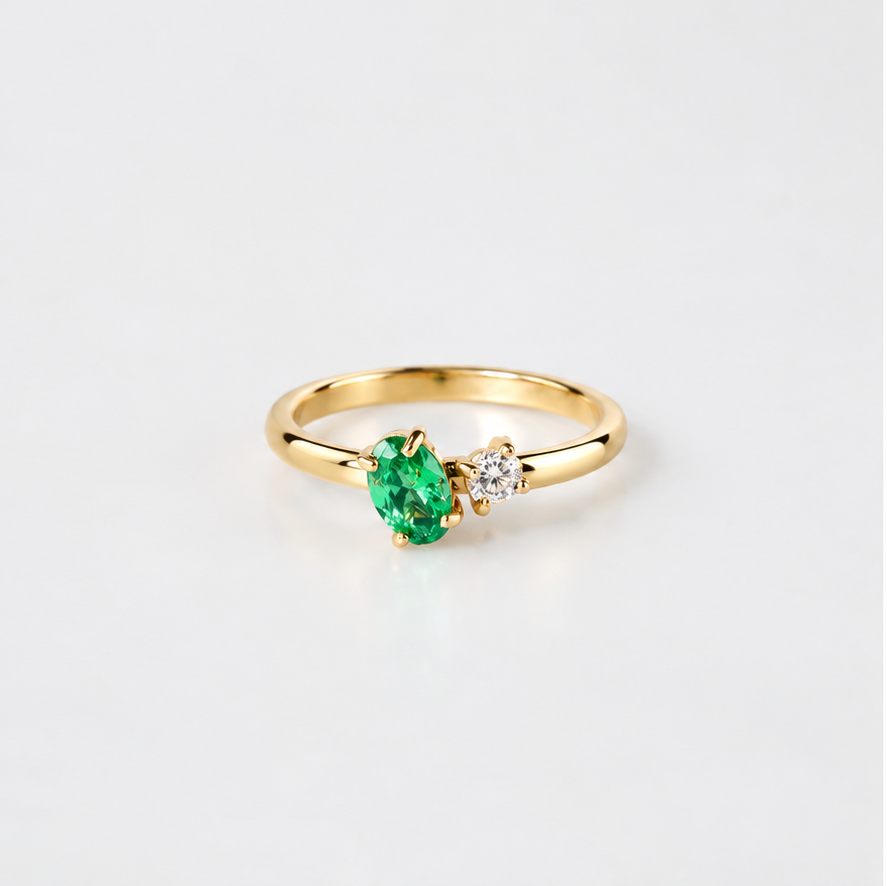 Emerald Sparkle Ring