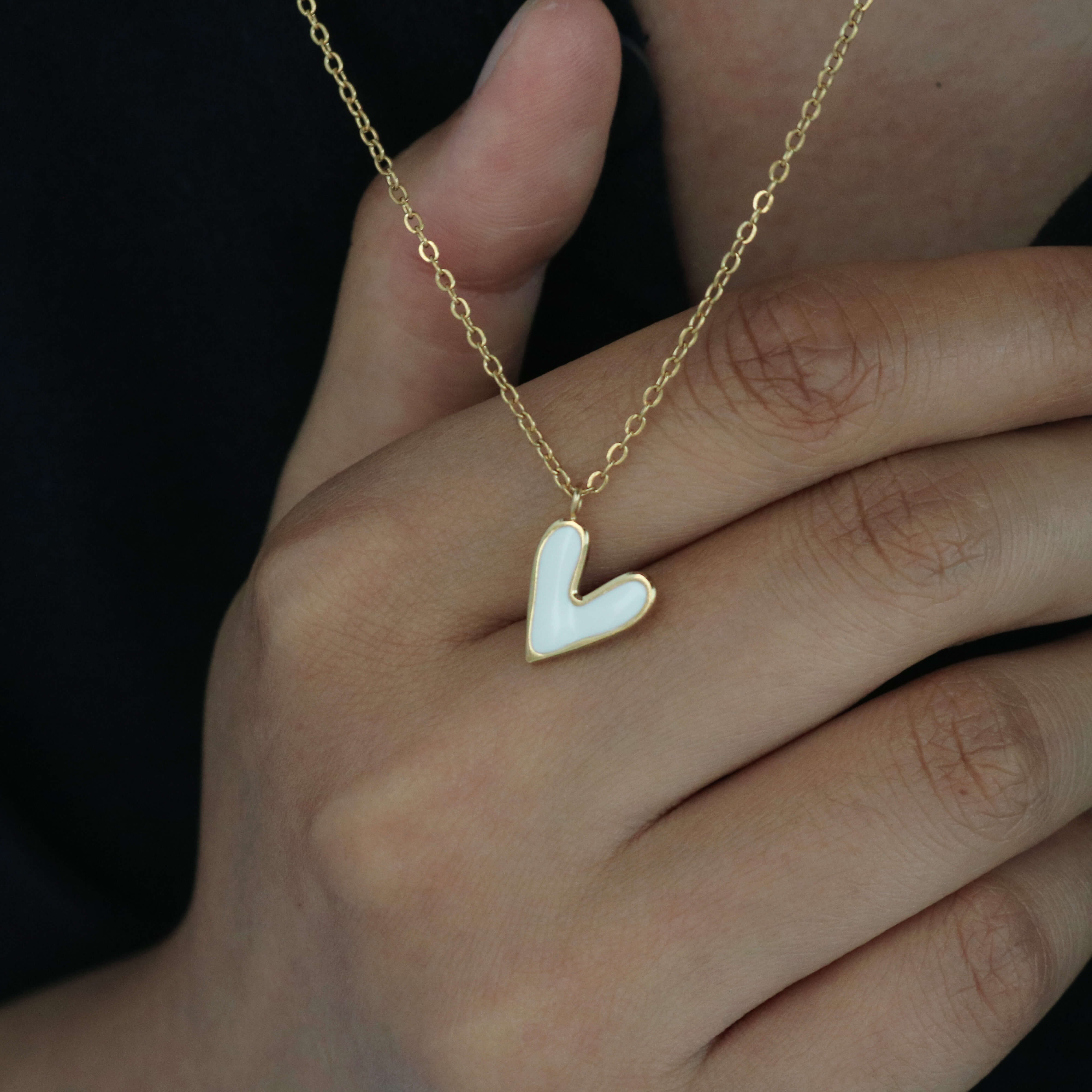 heart necklace gold