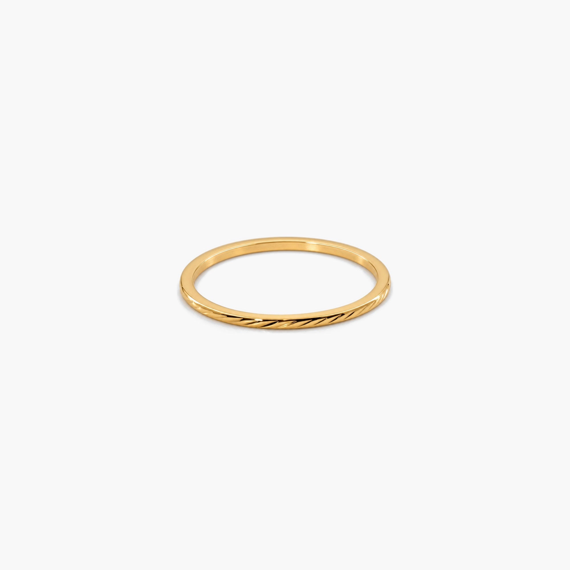 Herringbone Slim Band Ring