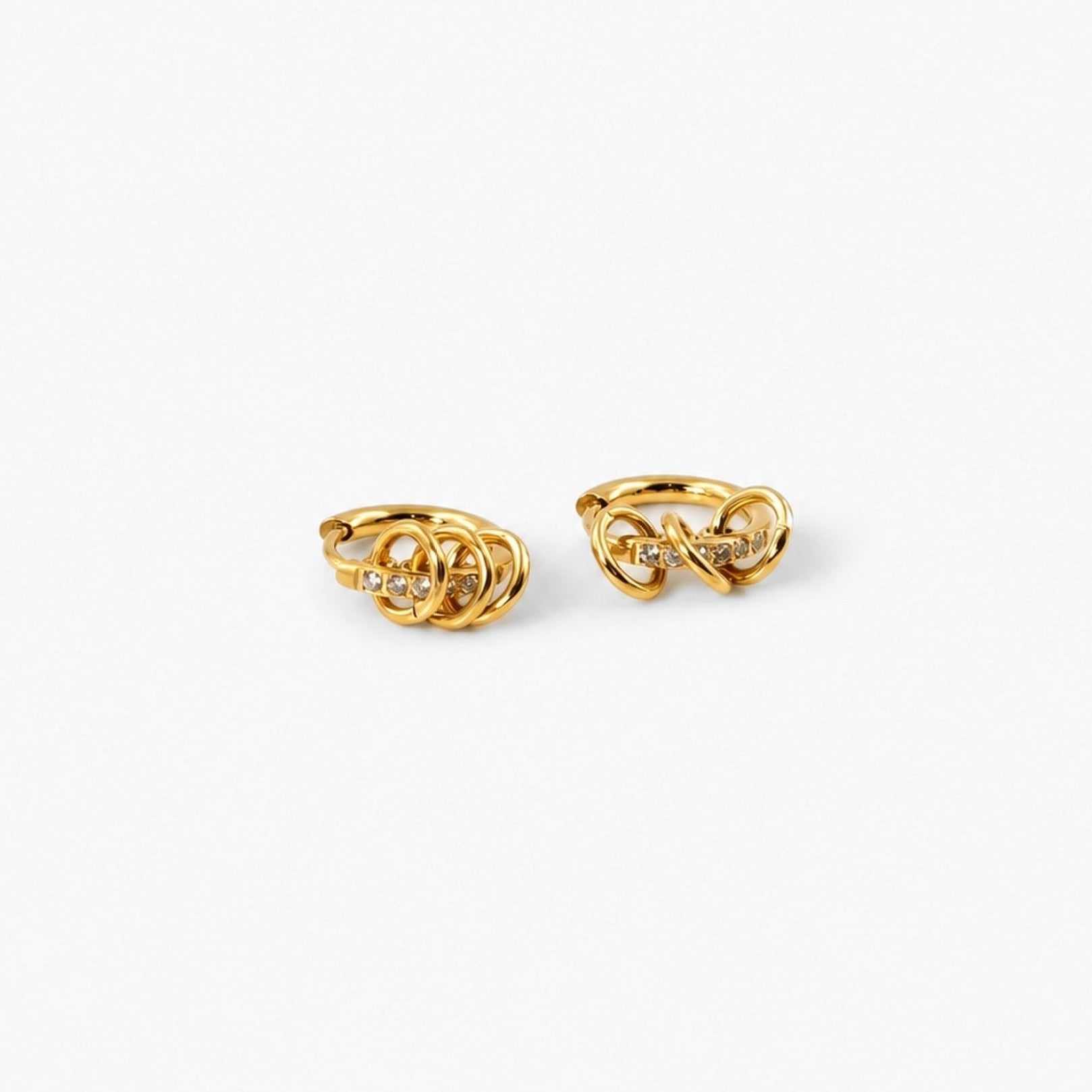 Interlocking Pave Hoops