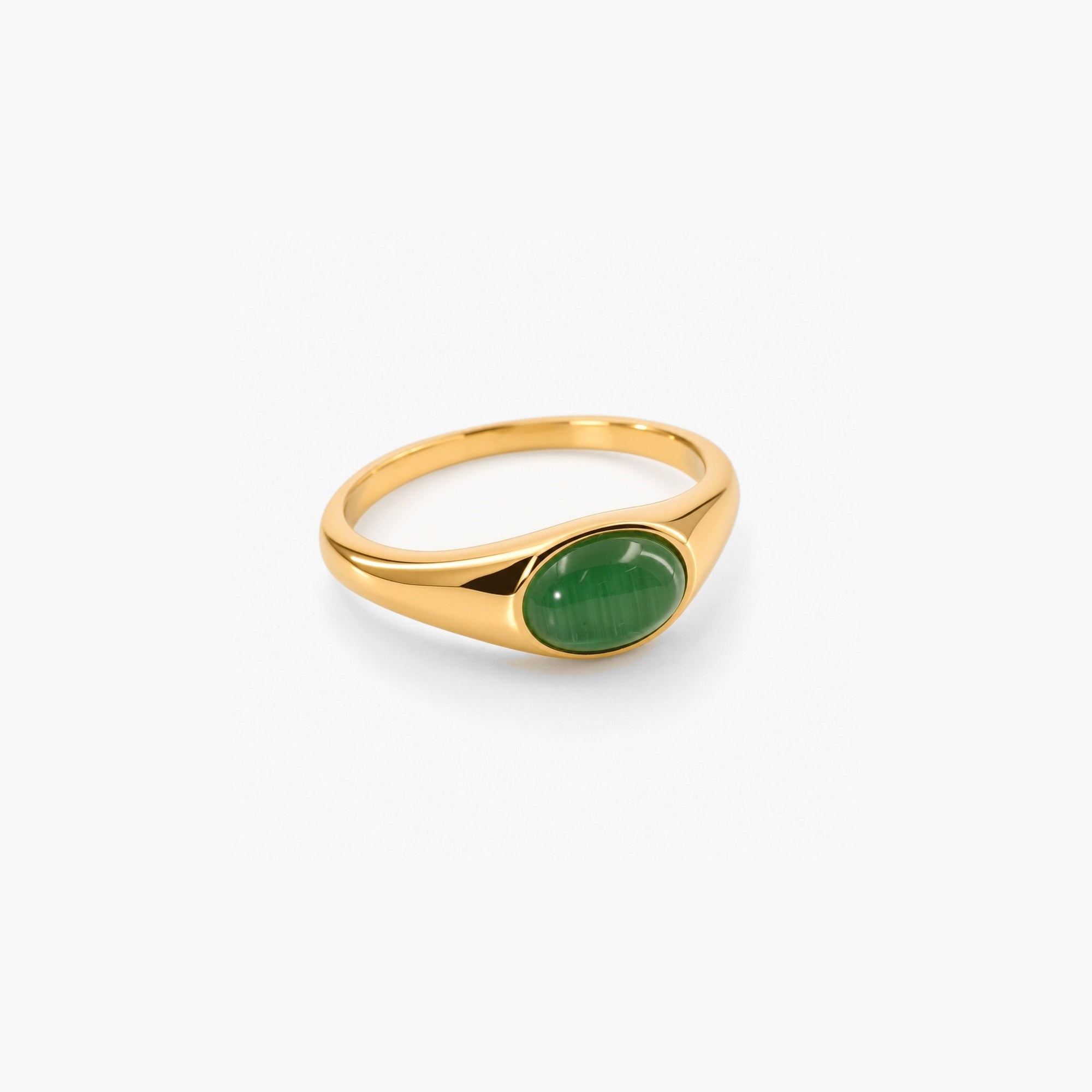 Kori Ring - Green Cats Eye