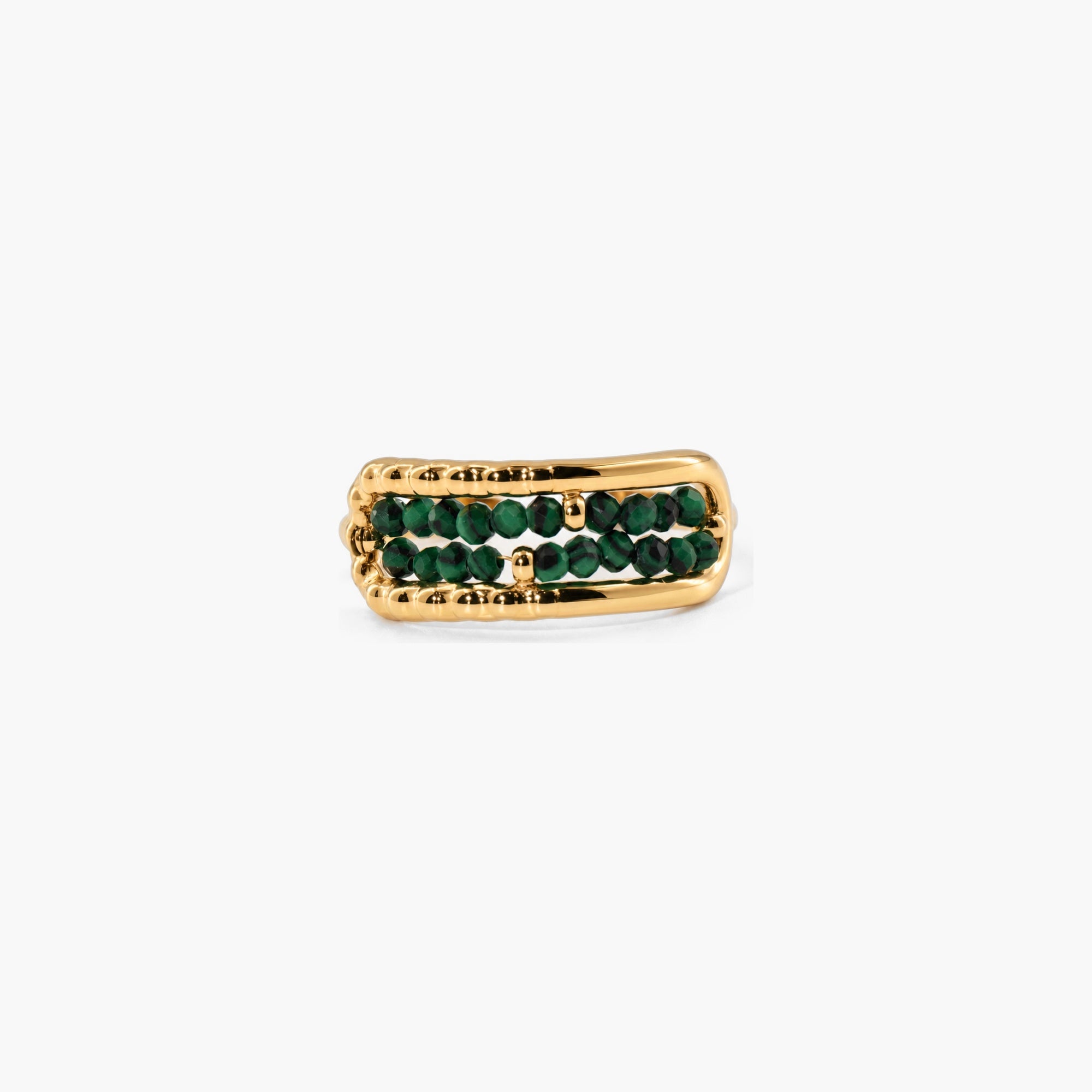 Malachite Bead Ring