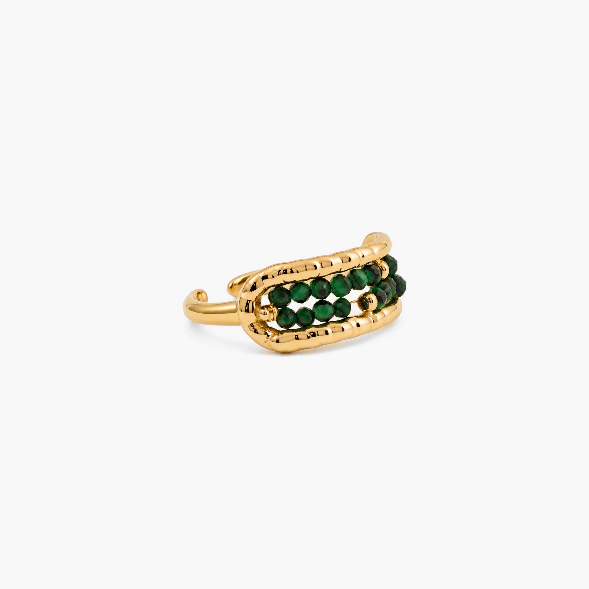Malachite Bead Ring