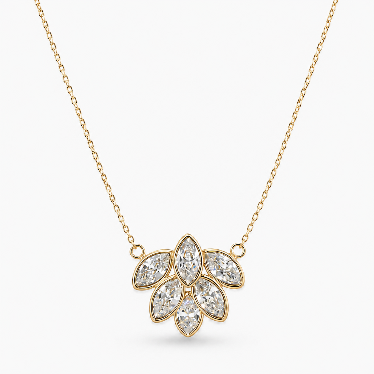 Marquise Cluster Necklace