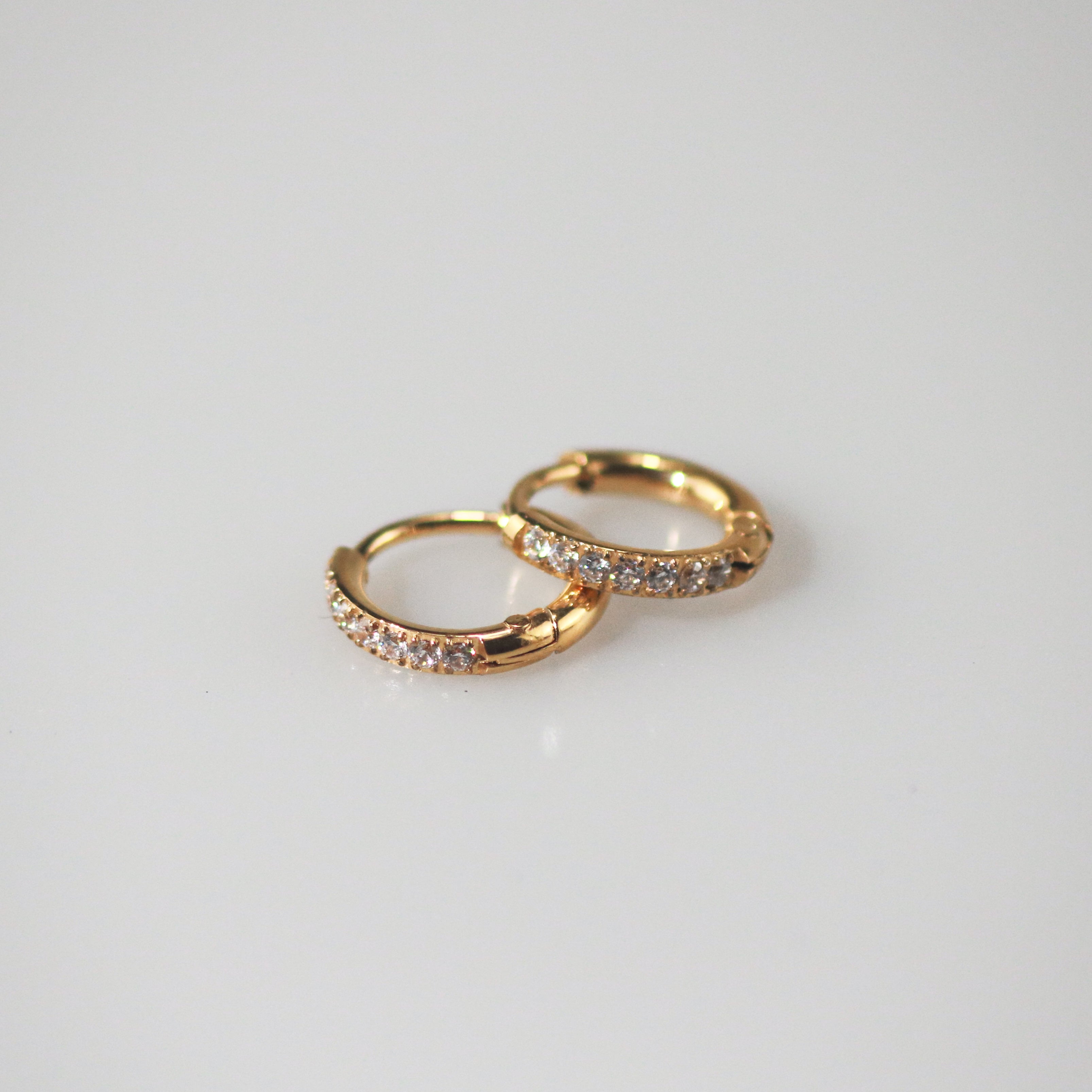 mini pave hoops
