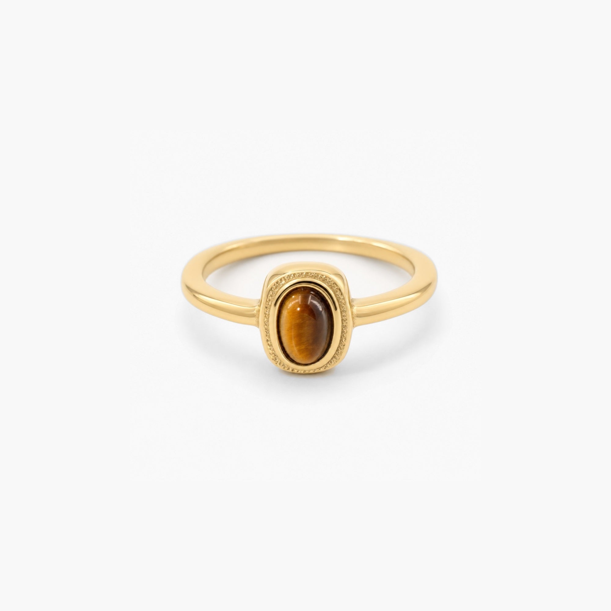 Minimal Tiger's Eye Ring