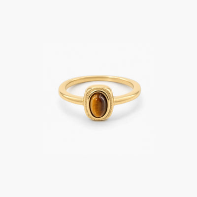Minimal Tiger's Eye Ring
