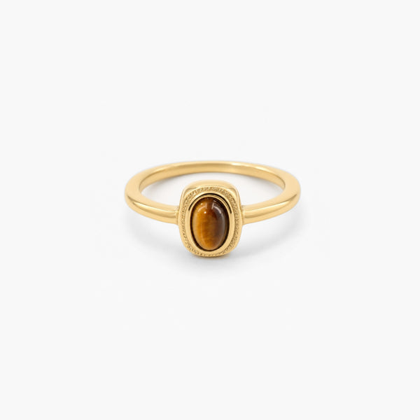 Minimal Tiger's Eye Ring