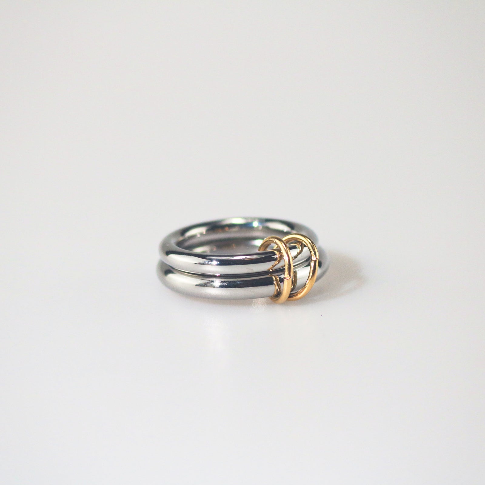 Mixed Metal 2-Link Chain Ring