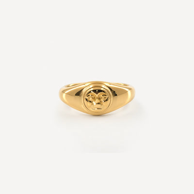 Moonface Signet Ring