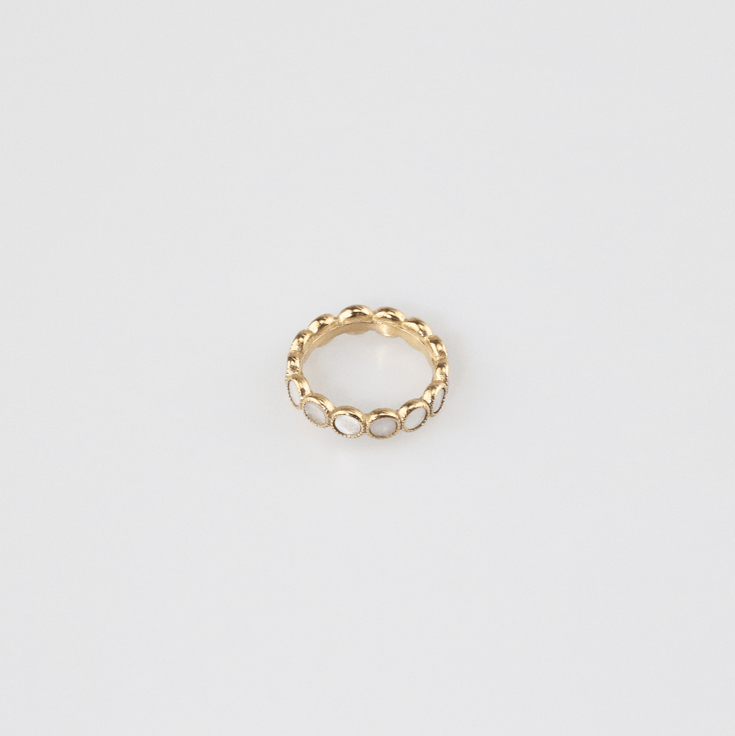 mother of pearl band ring