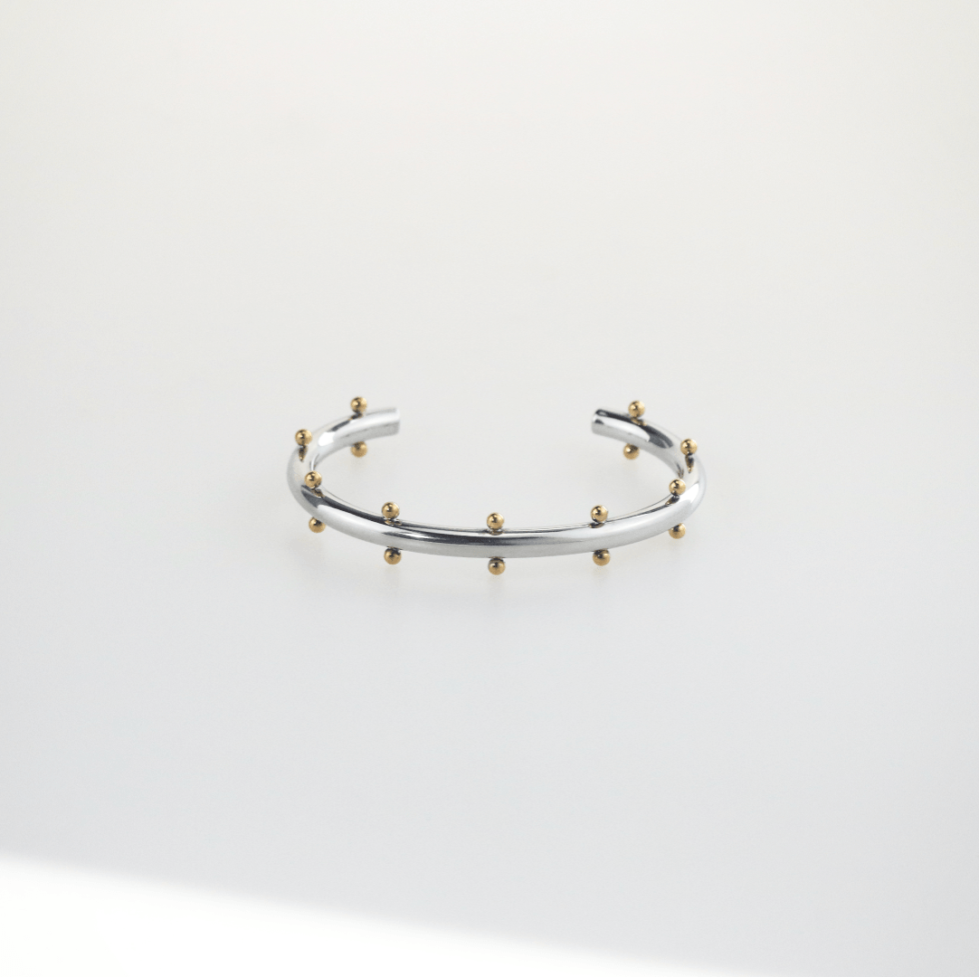 mixed metal cuff bracelet