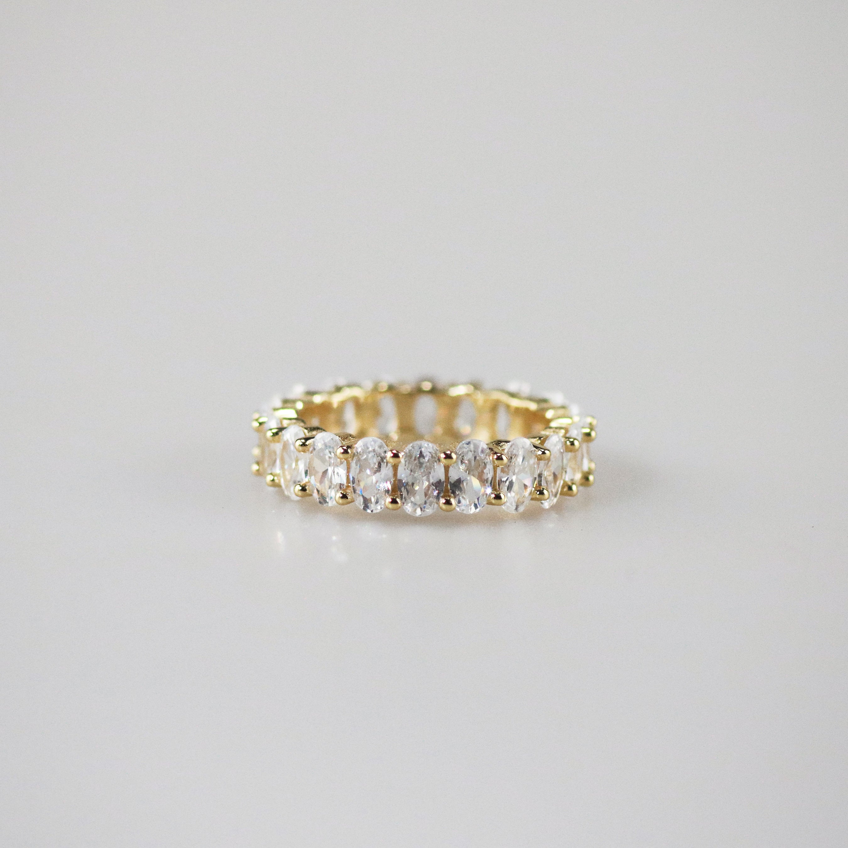 Meideya Jewelry Oval Cut Eternity Band Ring