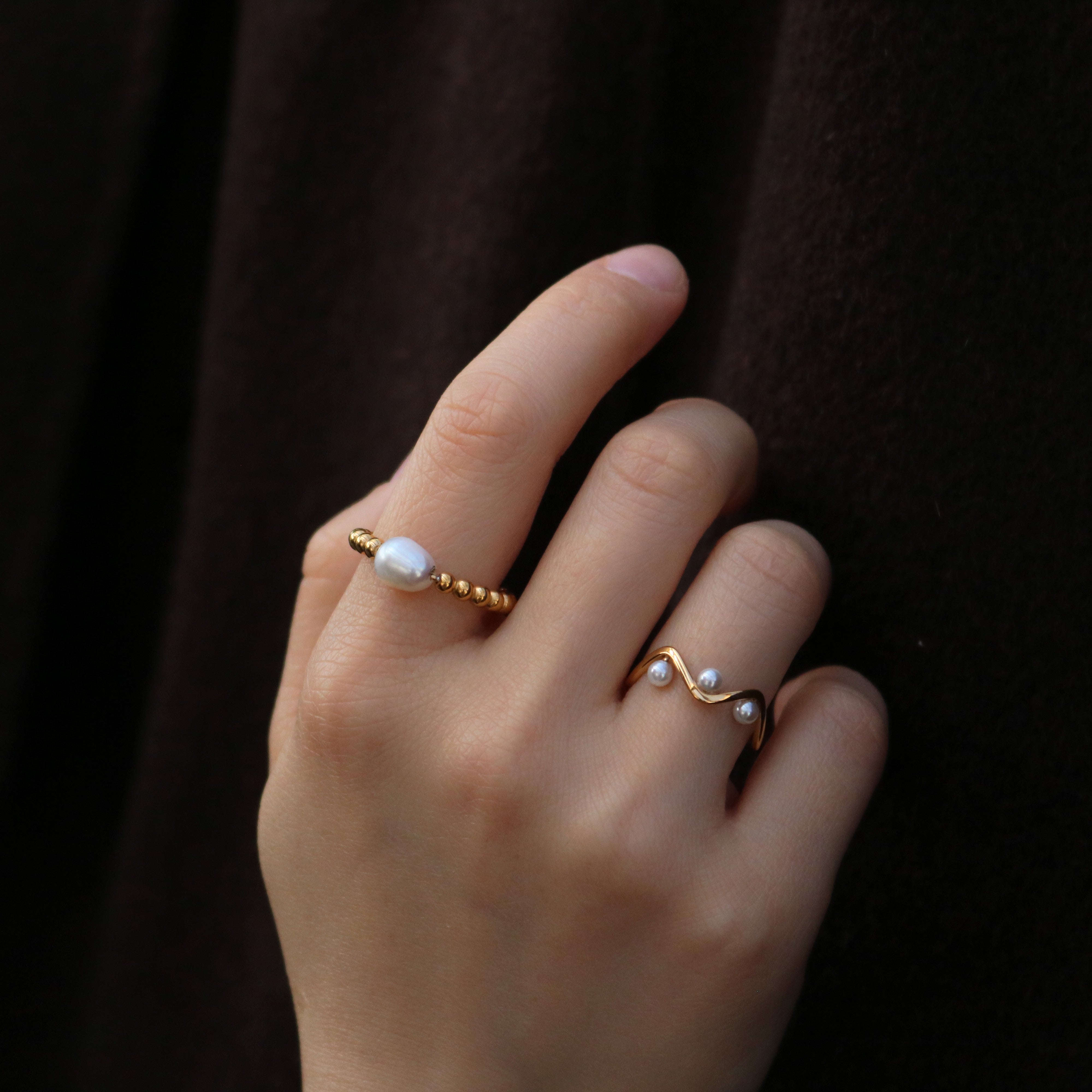 Pearl Anxiety Ring