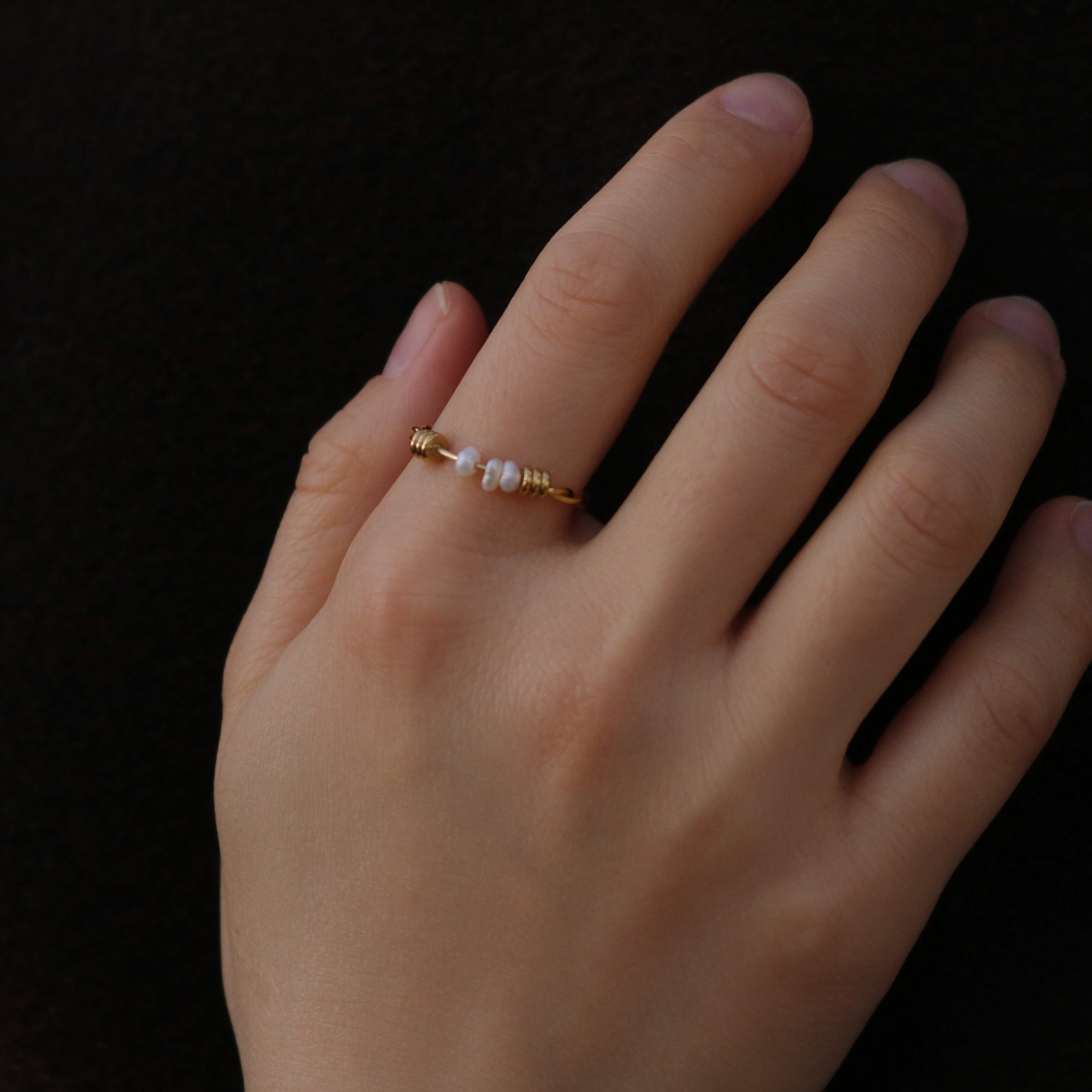 Meideya Jewelry Pearl Fidget Ring