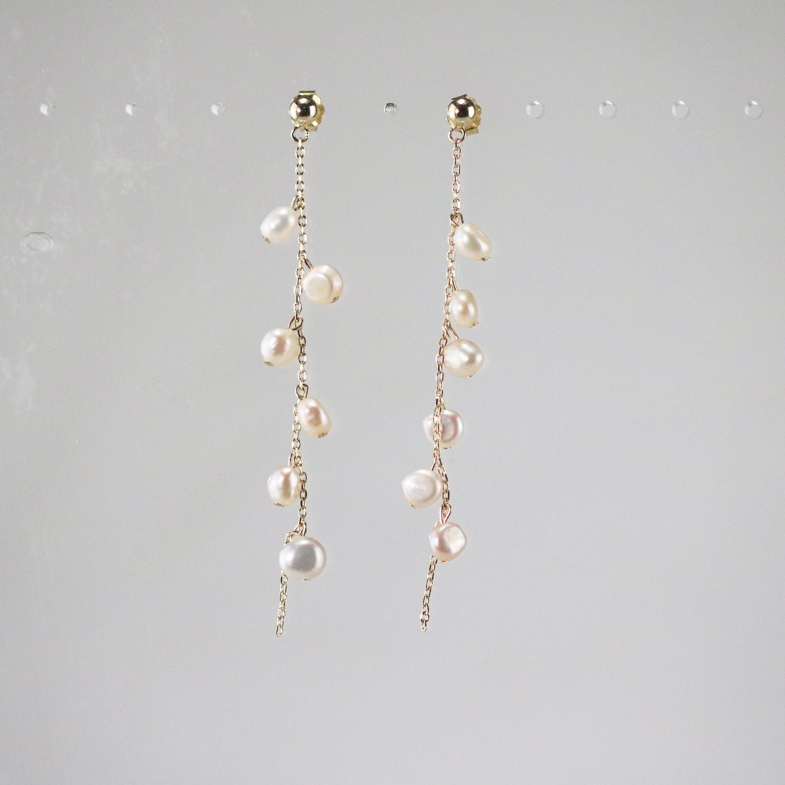 Meideya Jewelry Pearl Stud Drop Earrings