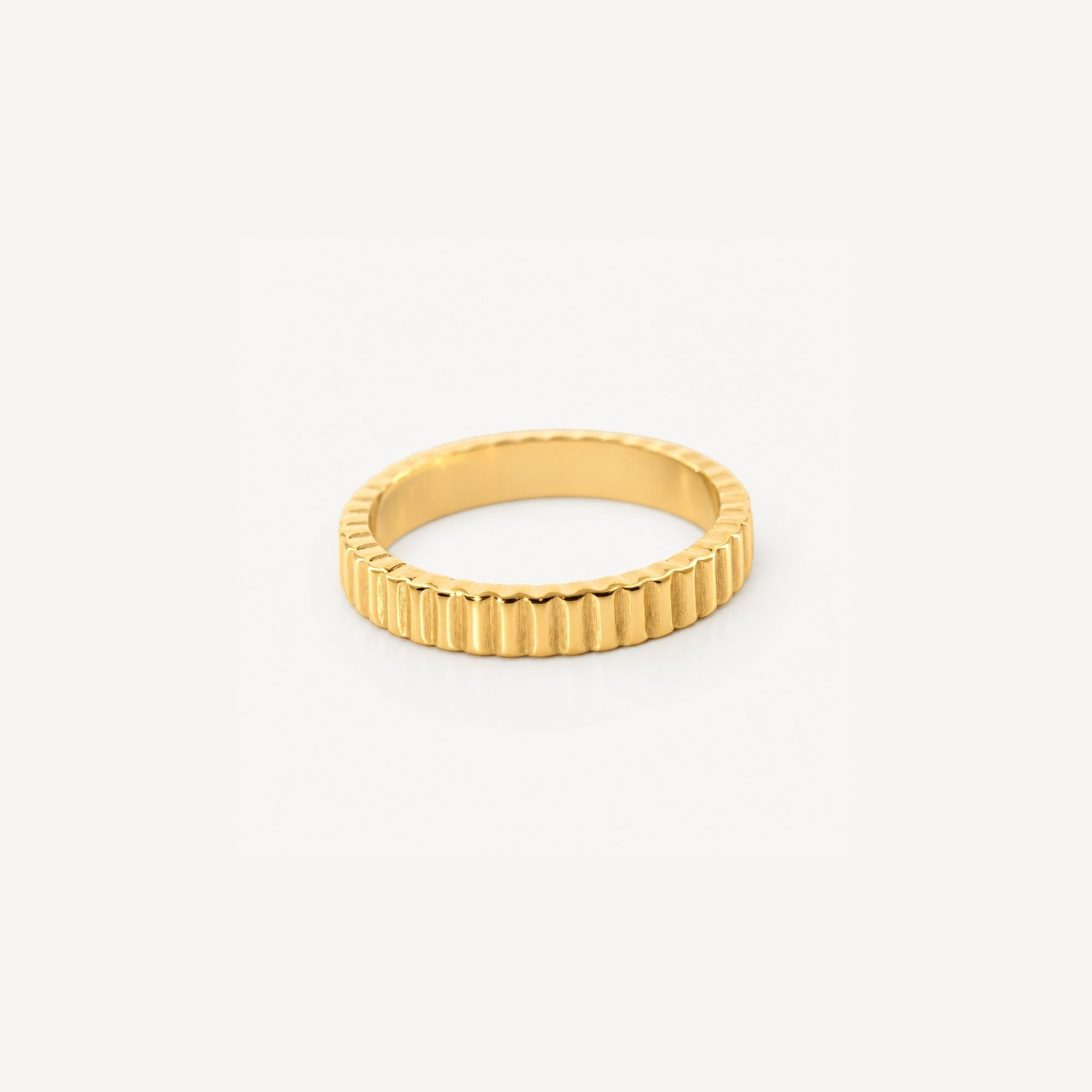 Ribbed Thin band Ring