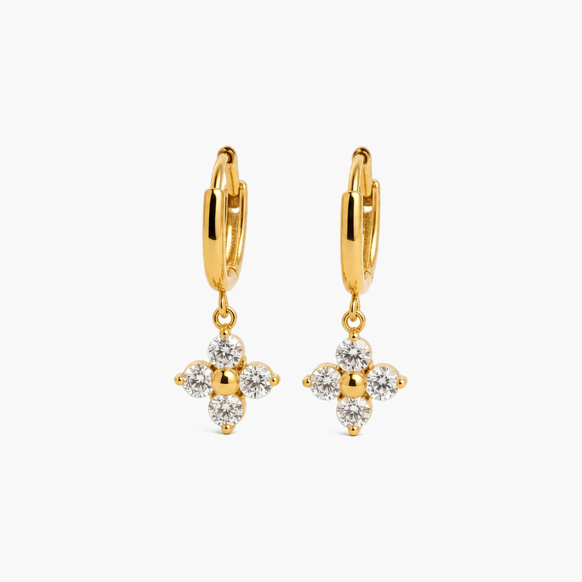 Sparkle Flower Drop Earrings