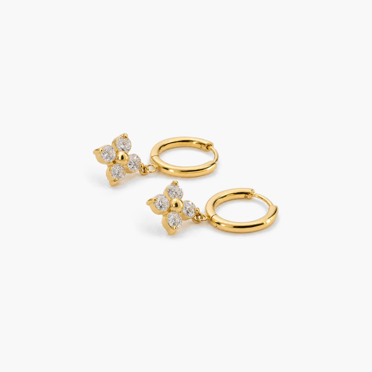 Sparkle Flower Drop Earrings