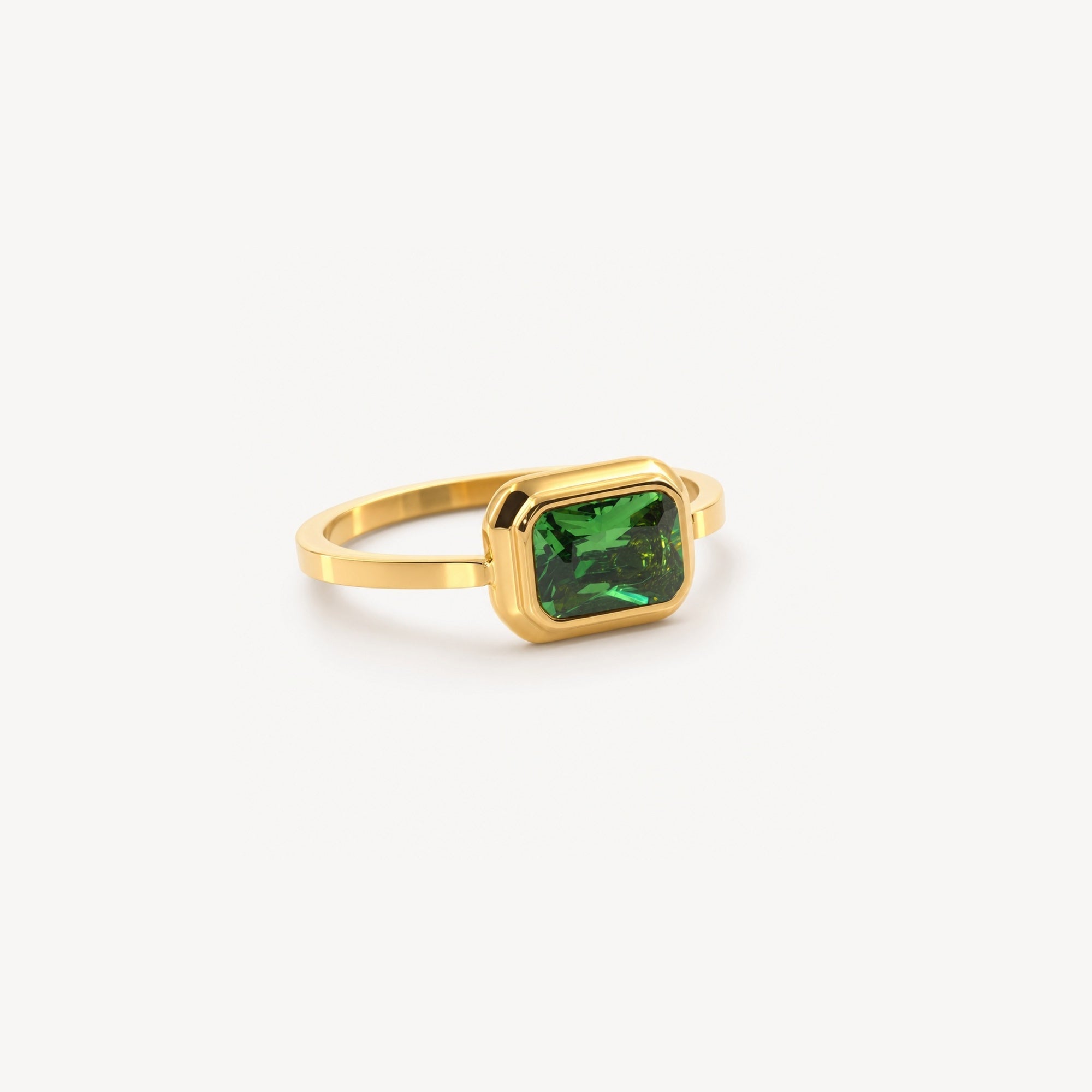 Square Emerald Ring