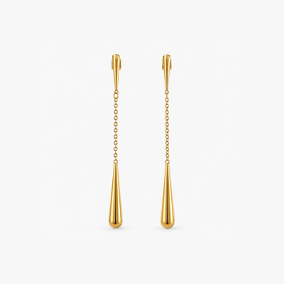 Teardrop Dangle Chain Earrings