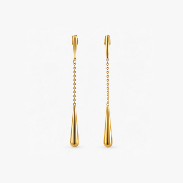 Teardrop Dangle Chain Earrings