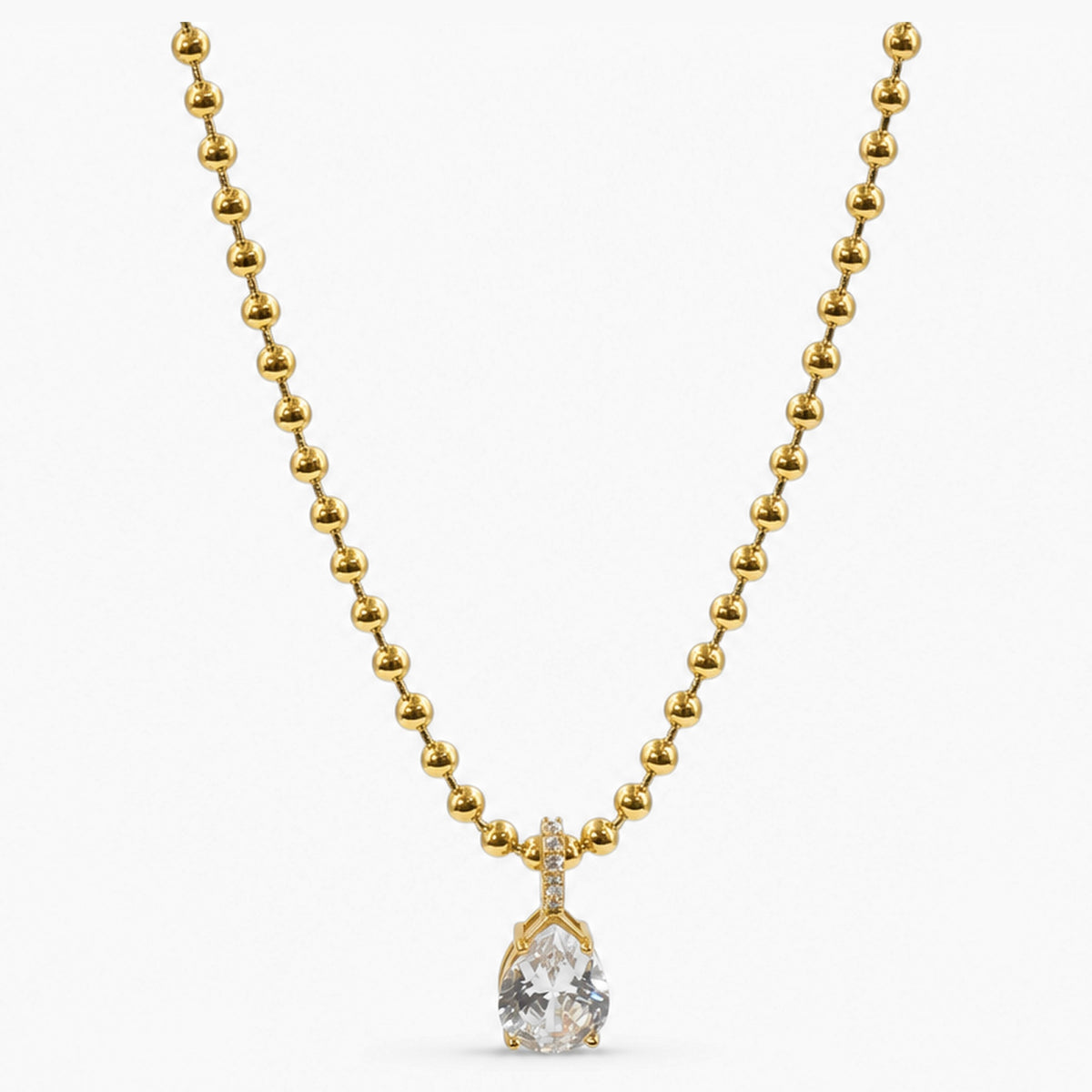 Teardrop Solitaire Necklace