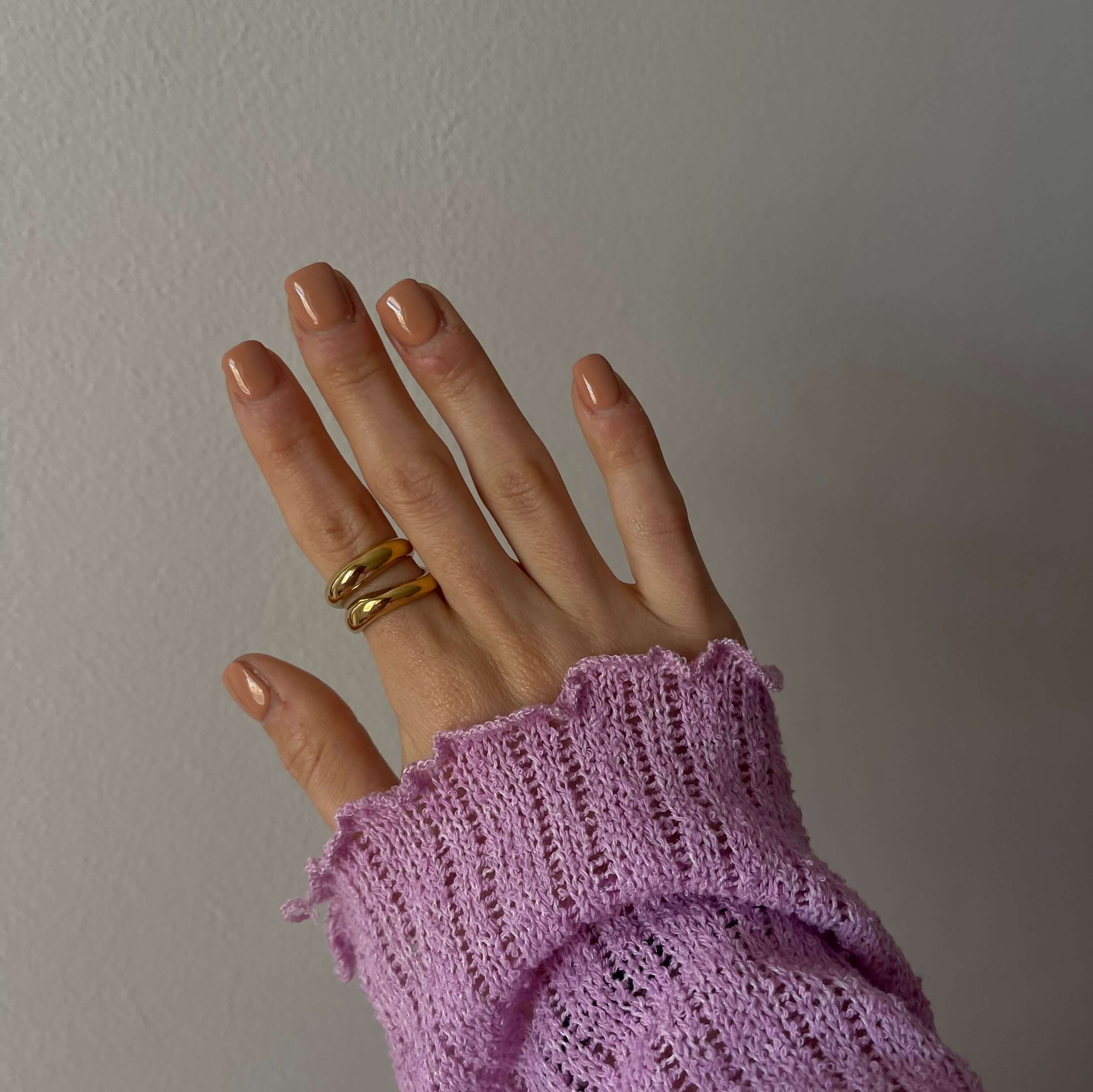 thick double wave ring