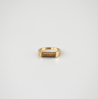 Bar Tigers Eye Ring