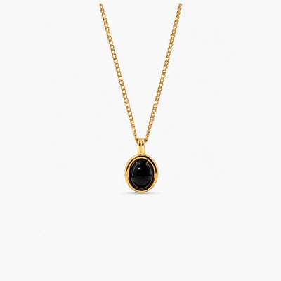 Tiny Black Onyx Necklace