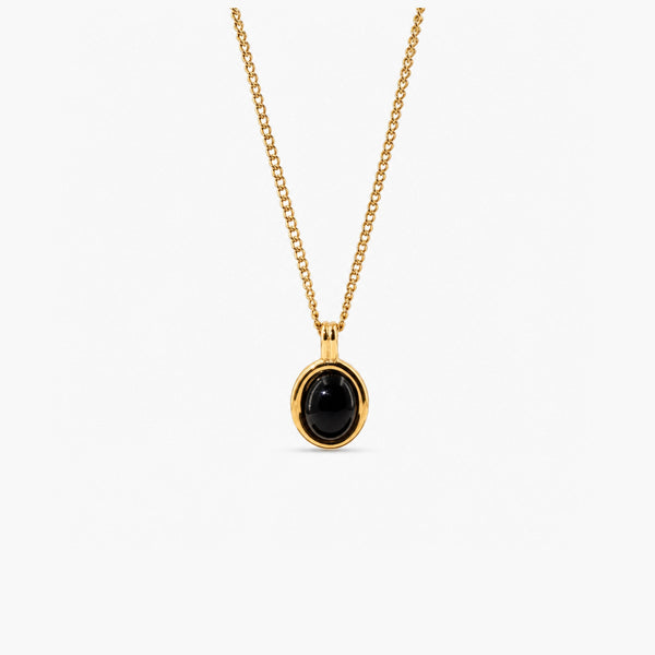 Tiny Black Onyx Necklace
