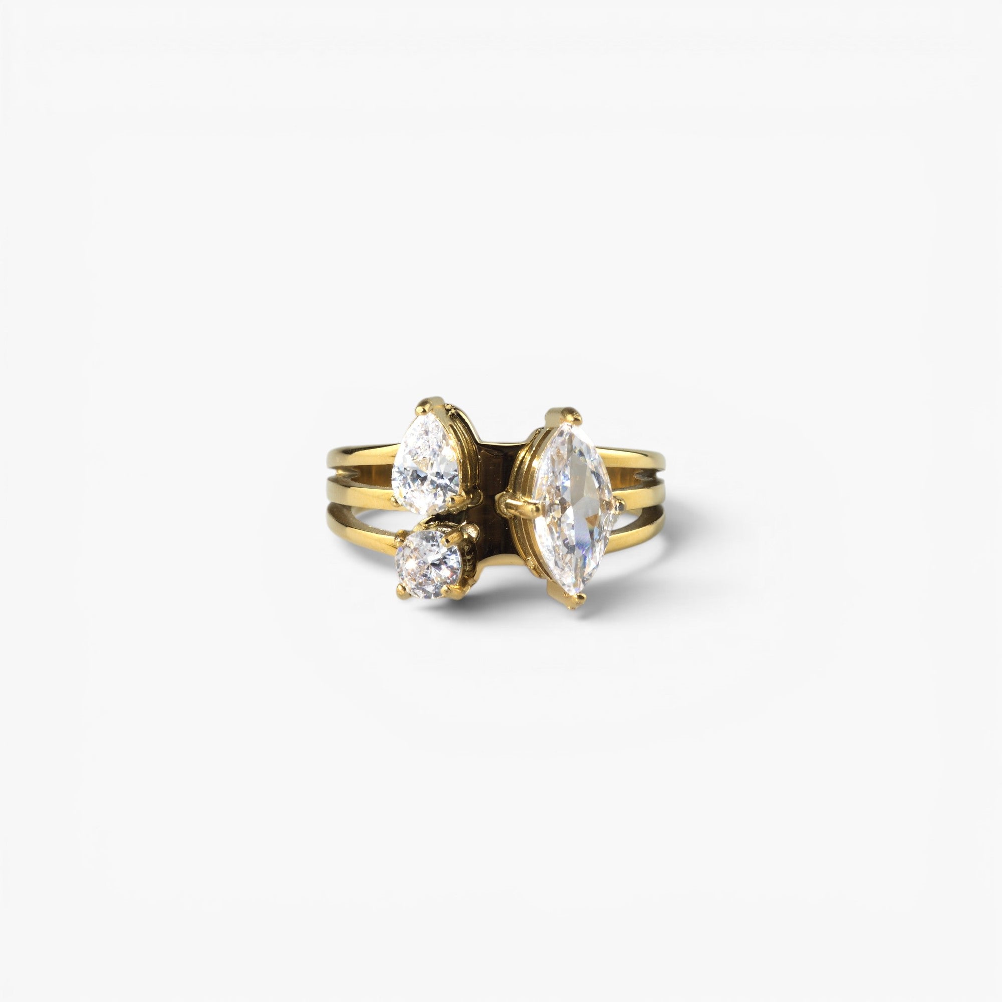 Toi et Moi Cluster Ring