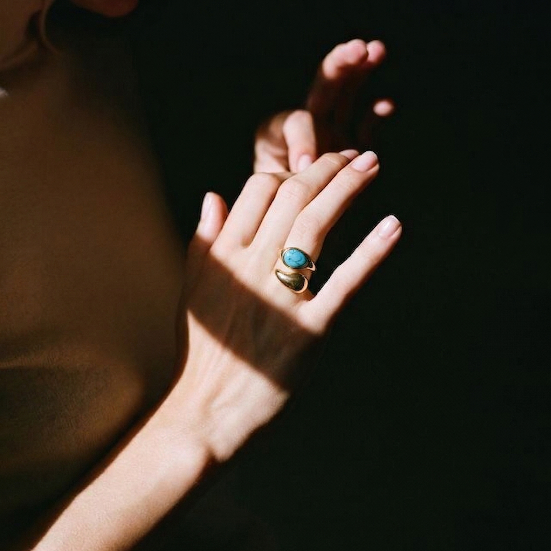 Turquoise Bypass Ring