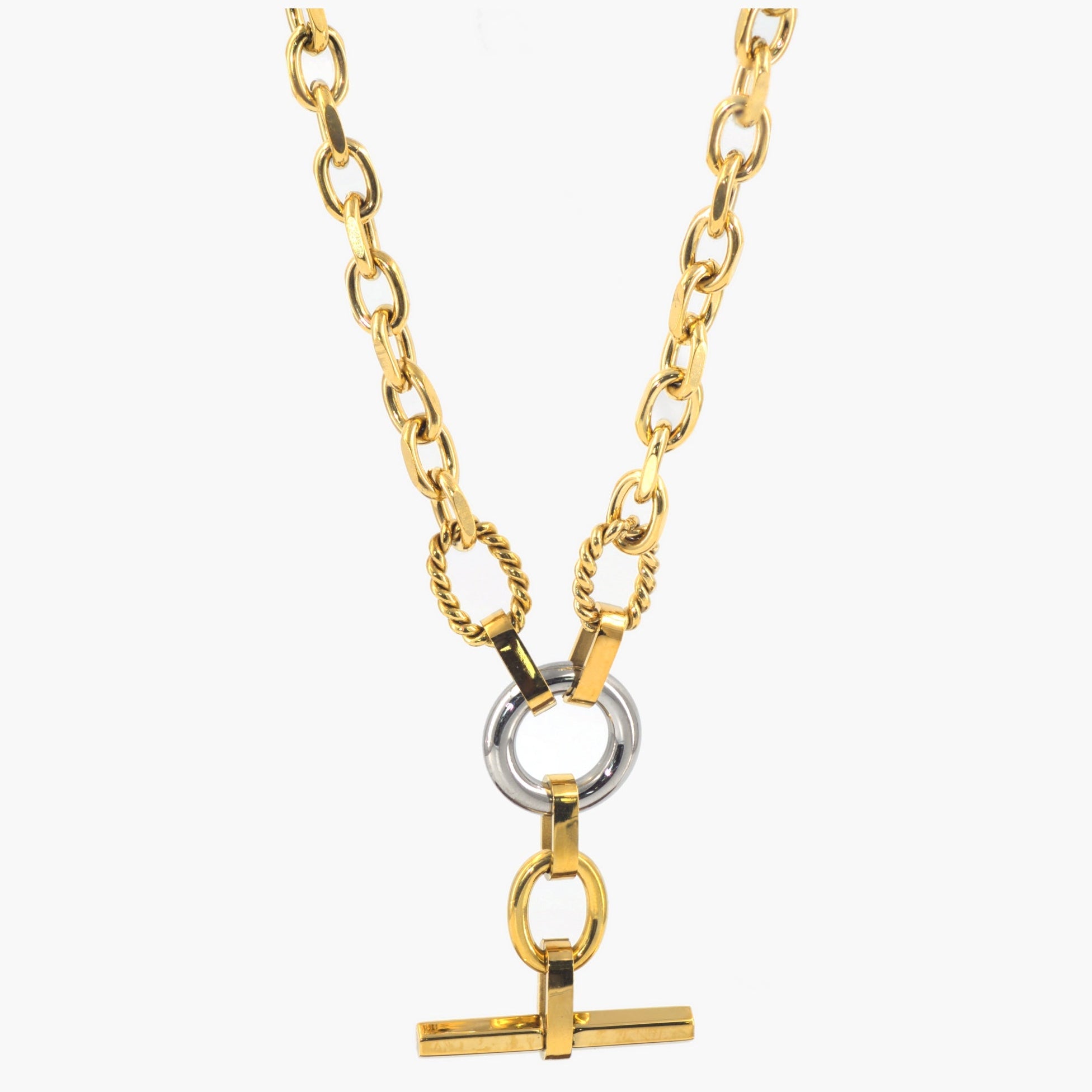 Two Tone Toggle Necklace