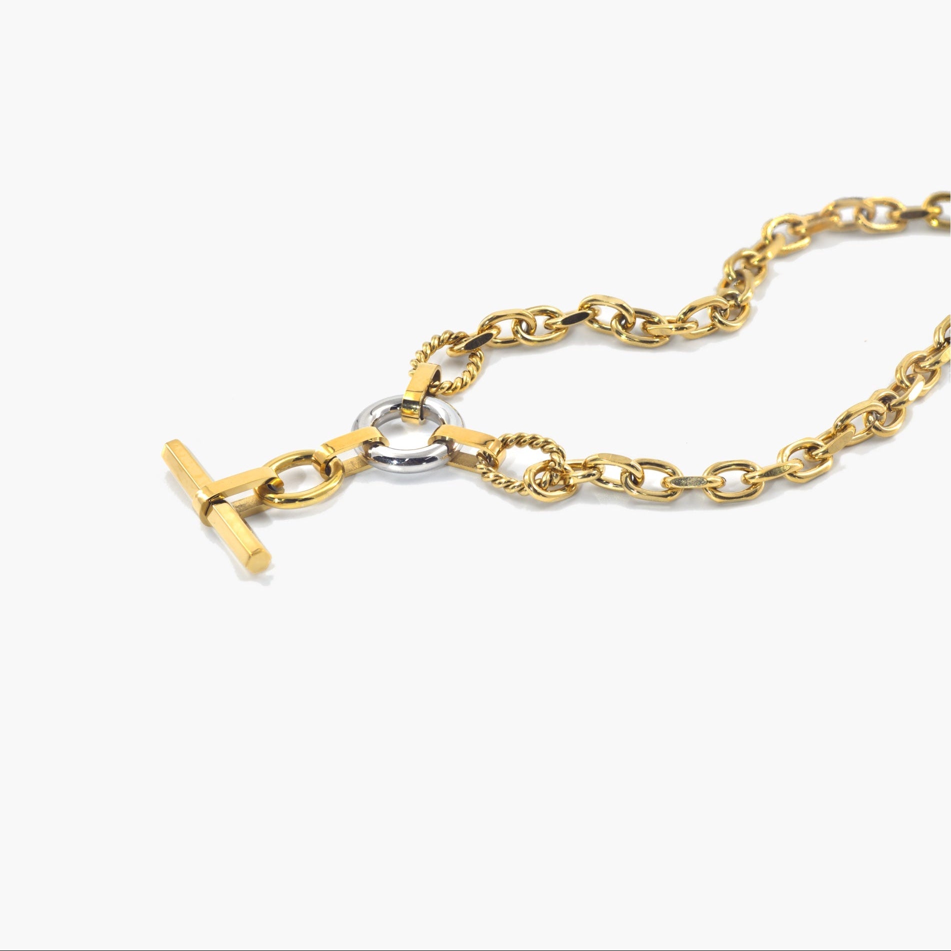 Two Tone Toggle Necklace