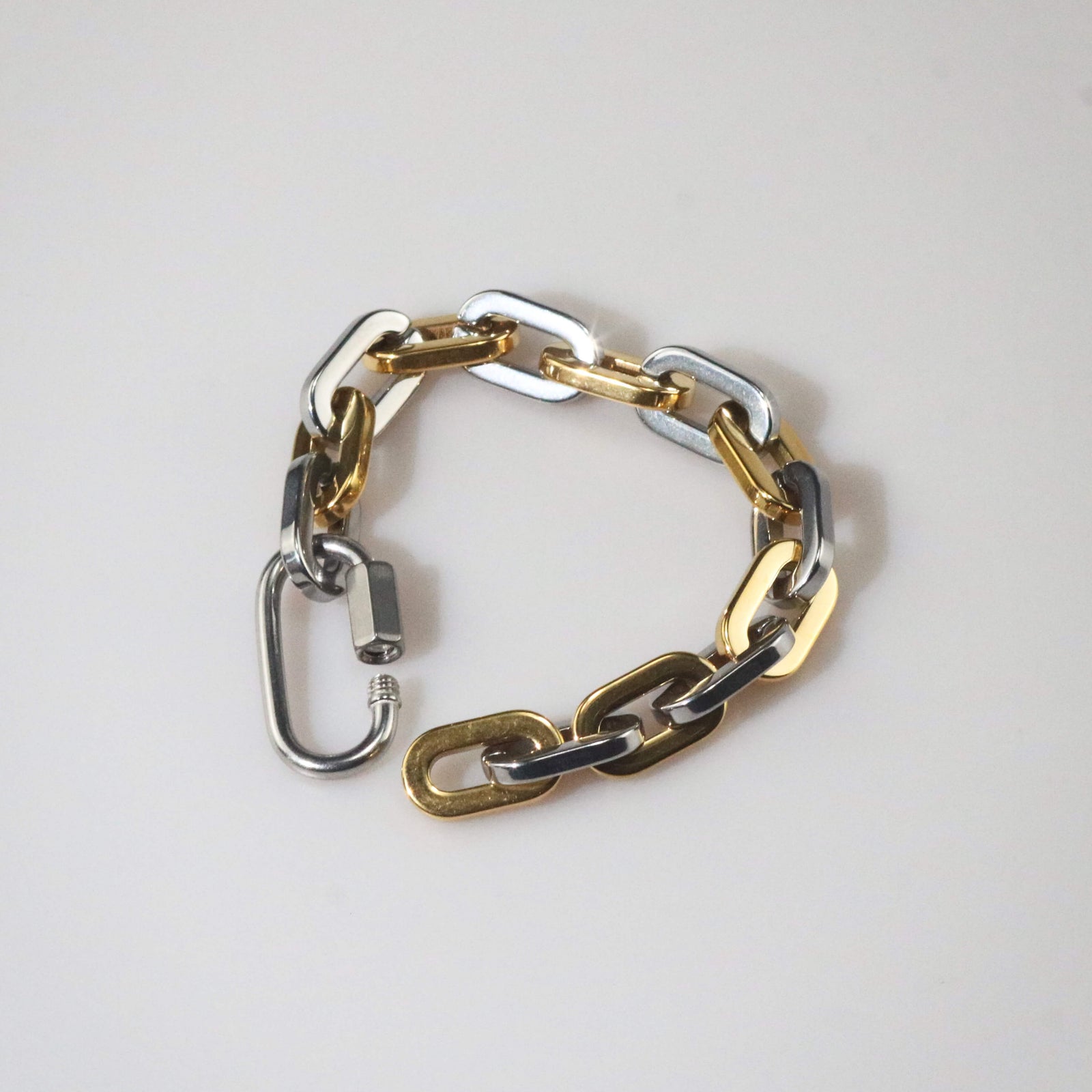 Meideya Jewelry Chunky Two Tone Bracelet