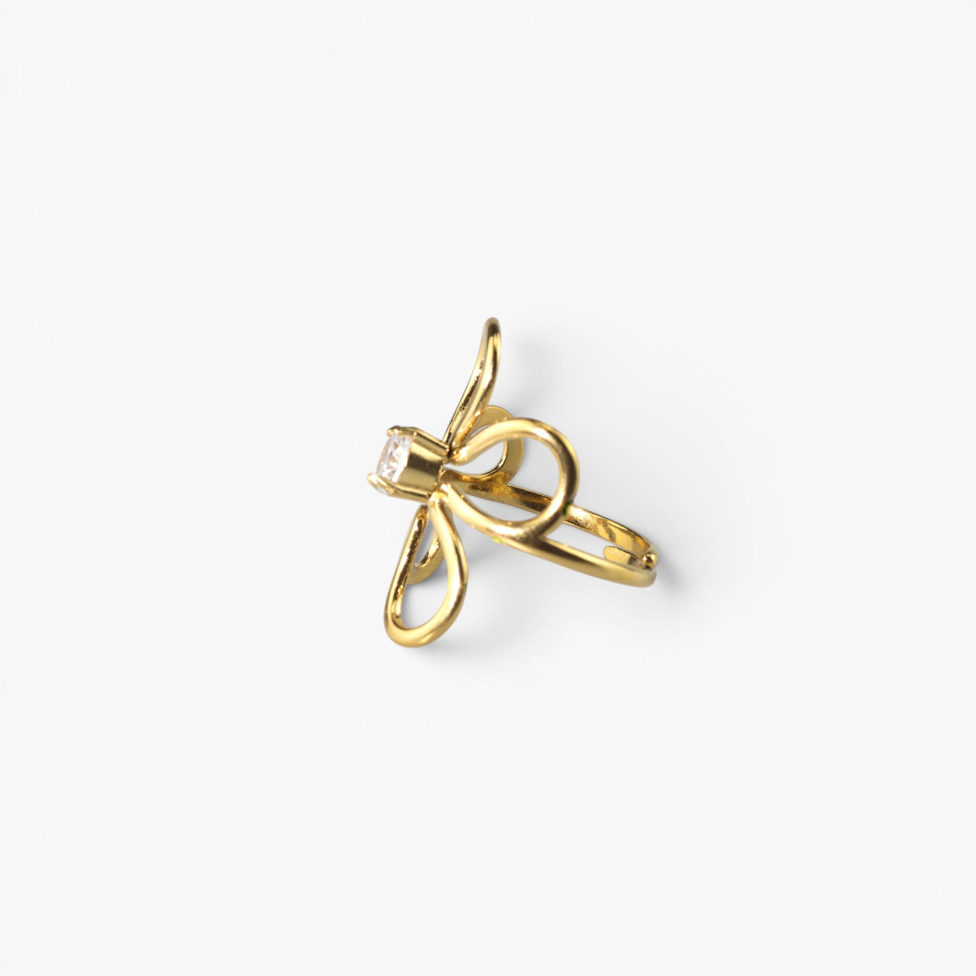 Wildflower CZ Ring, 18K Gold-Plated | Meideya