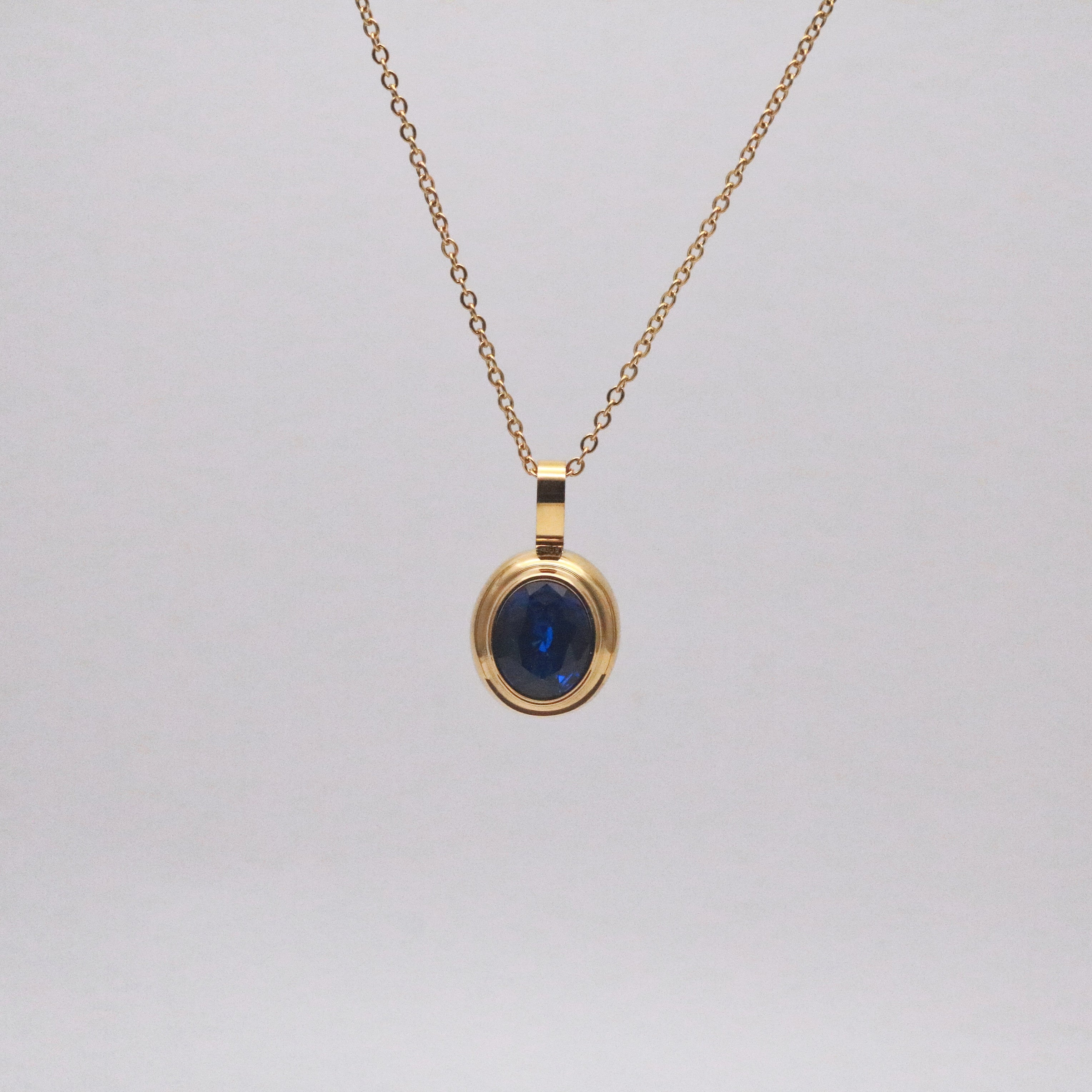 Meideya jewelry blue gemstone pendant necklace
