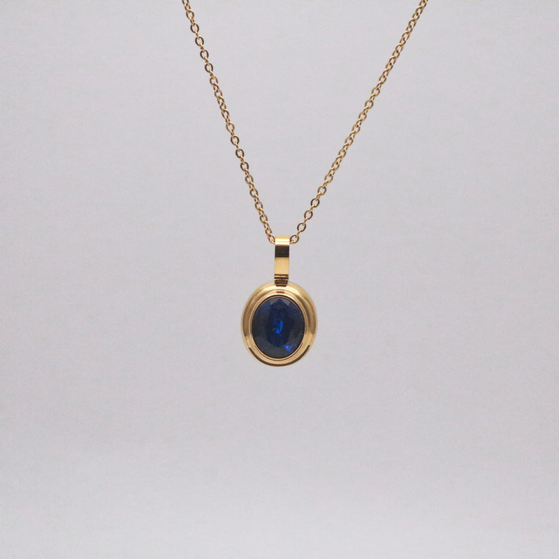Meideya jewelry blue gemstone pendant necklace