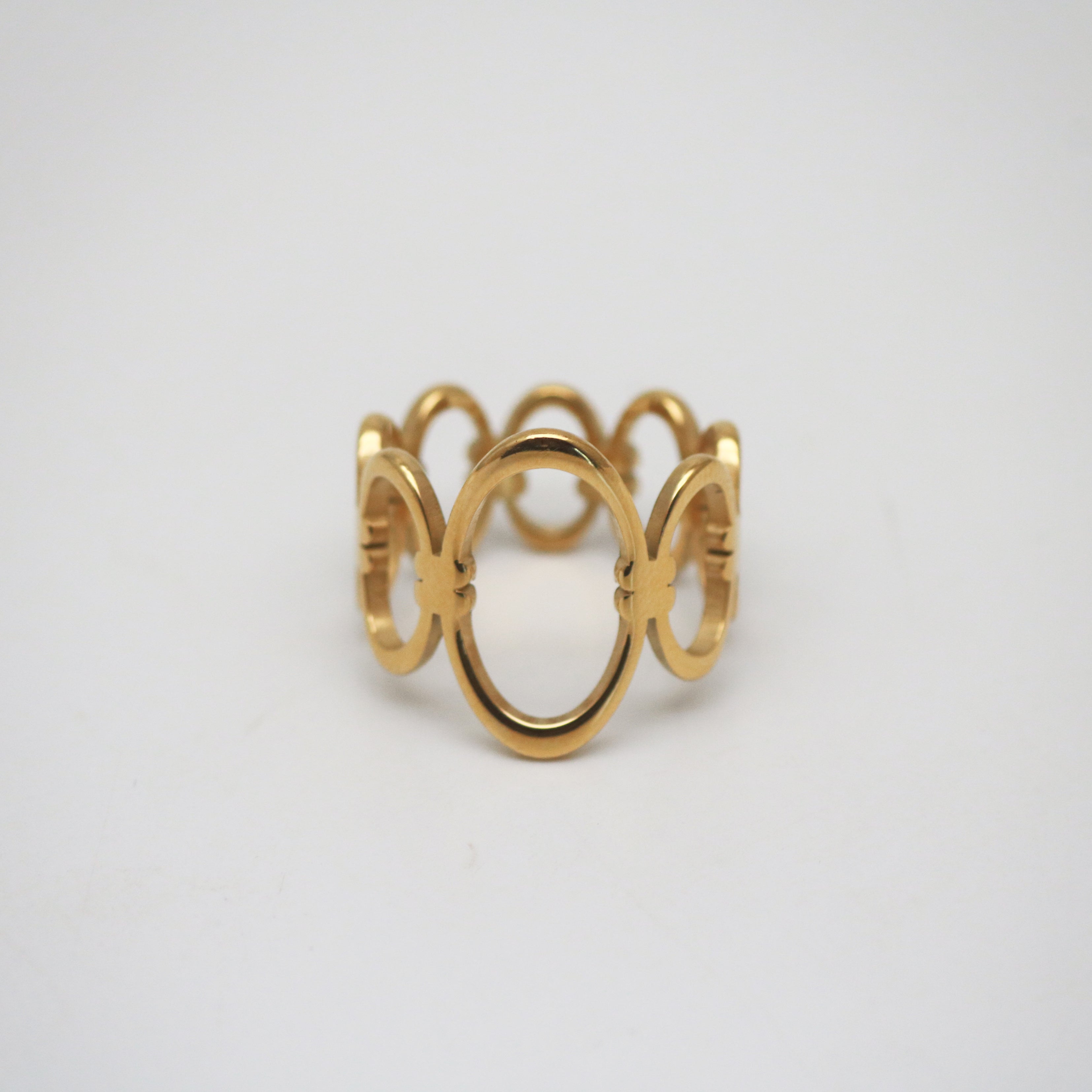 gold link chain ring