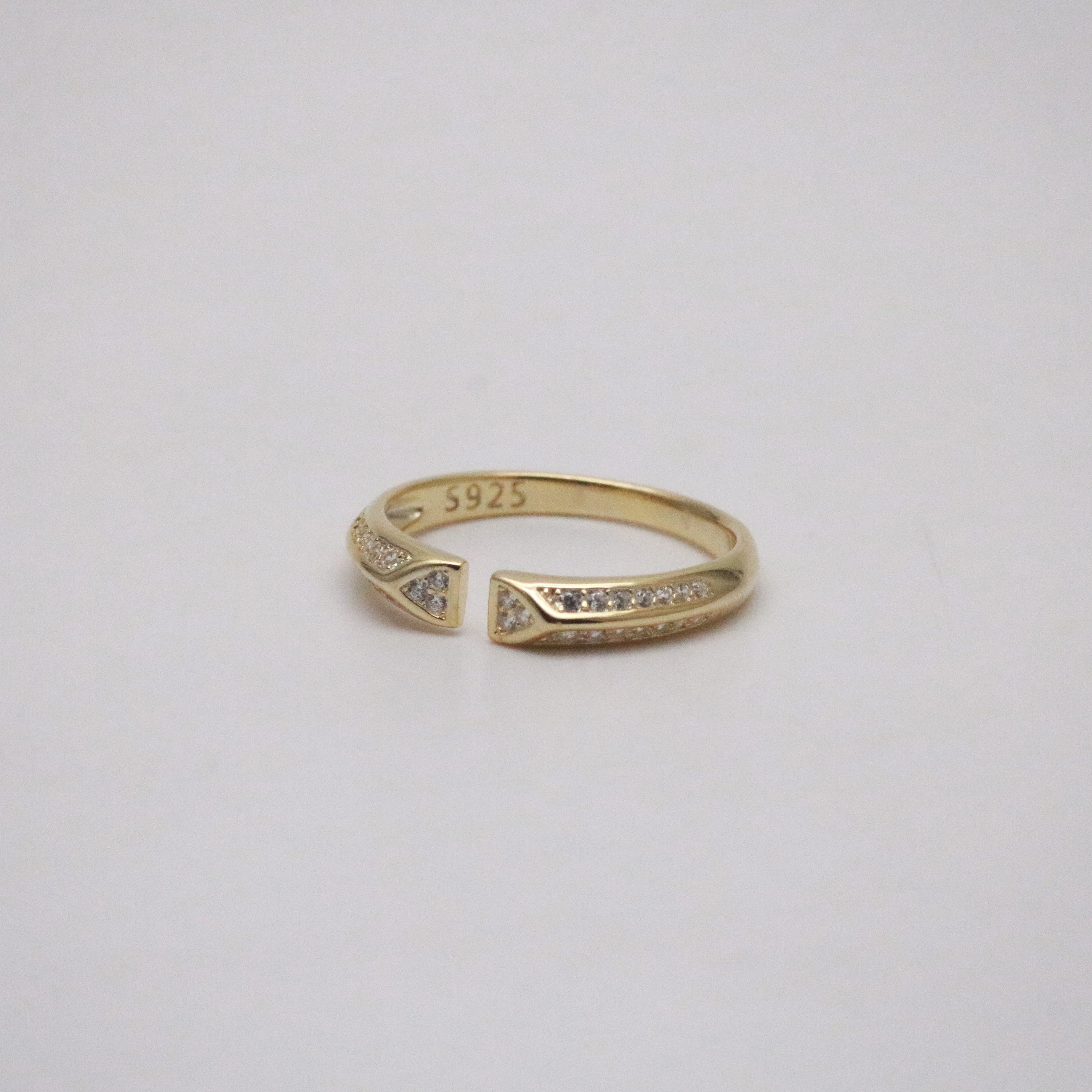 stackable gold open ring
