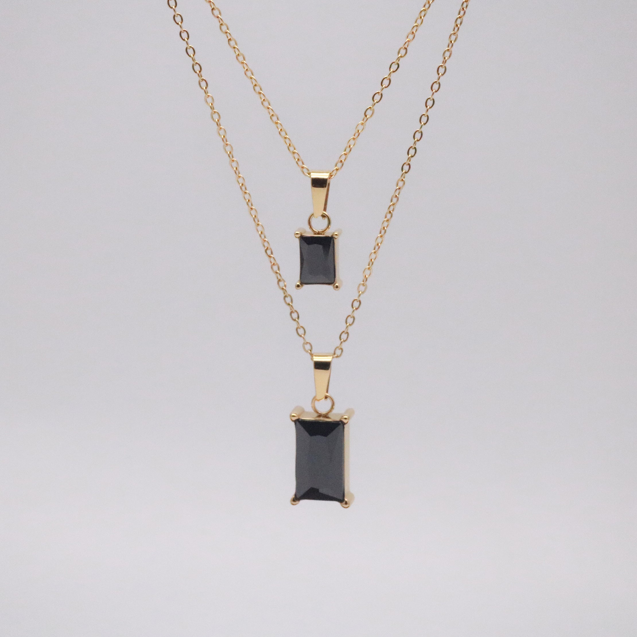 Double Black Onyx Necklace
