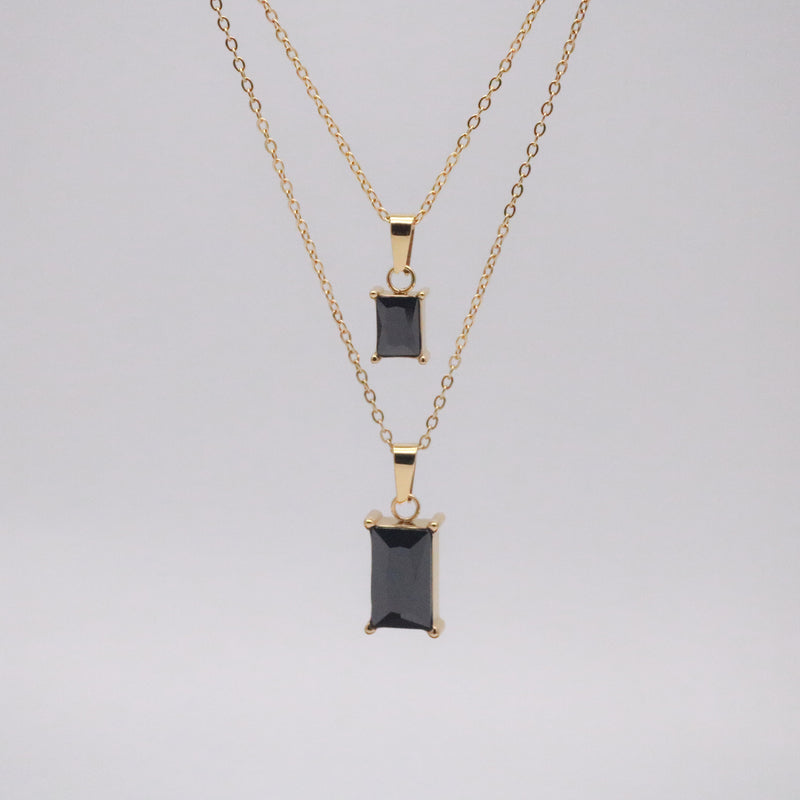 Double Black Onyx Necklace