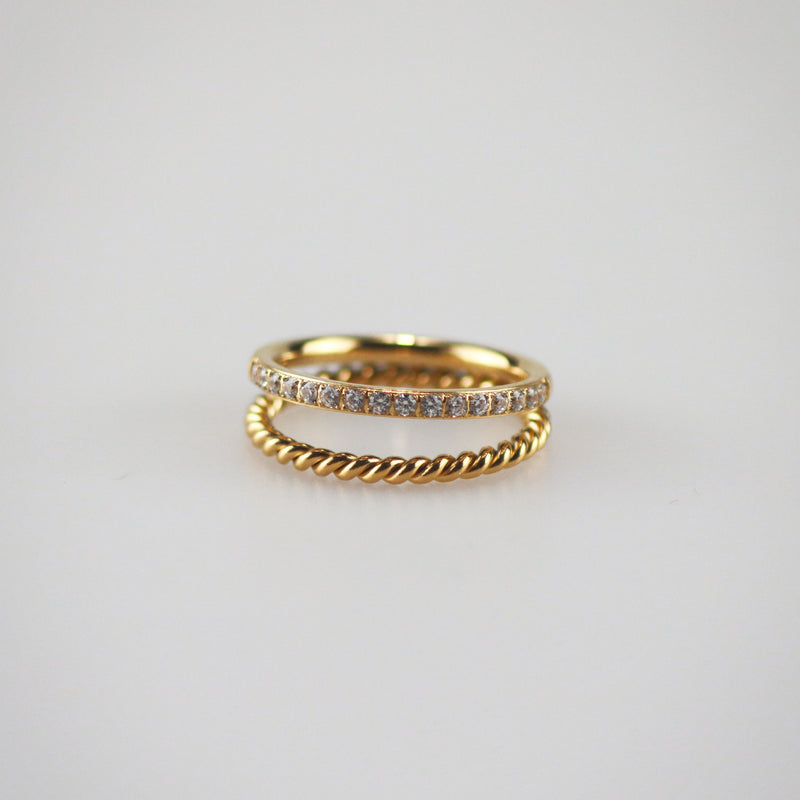 Meideya jewelry Duo Twist Pave Ring