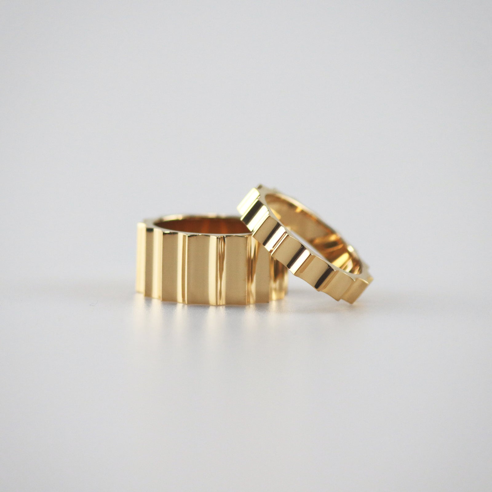 Meideya Jewelry Fluted Gold Band Ring