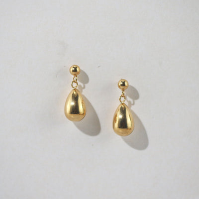 Gold Teardrop Dangle Earrings