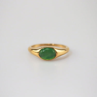 Kori Ring - Green Cats Eye